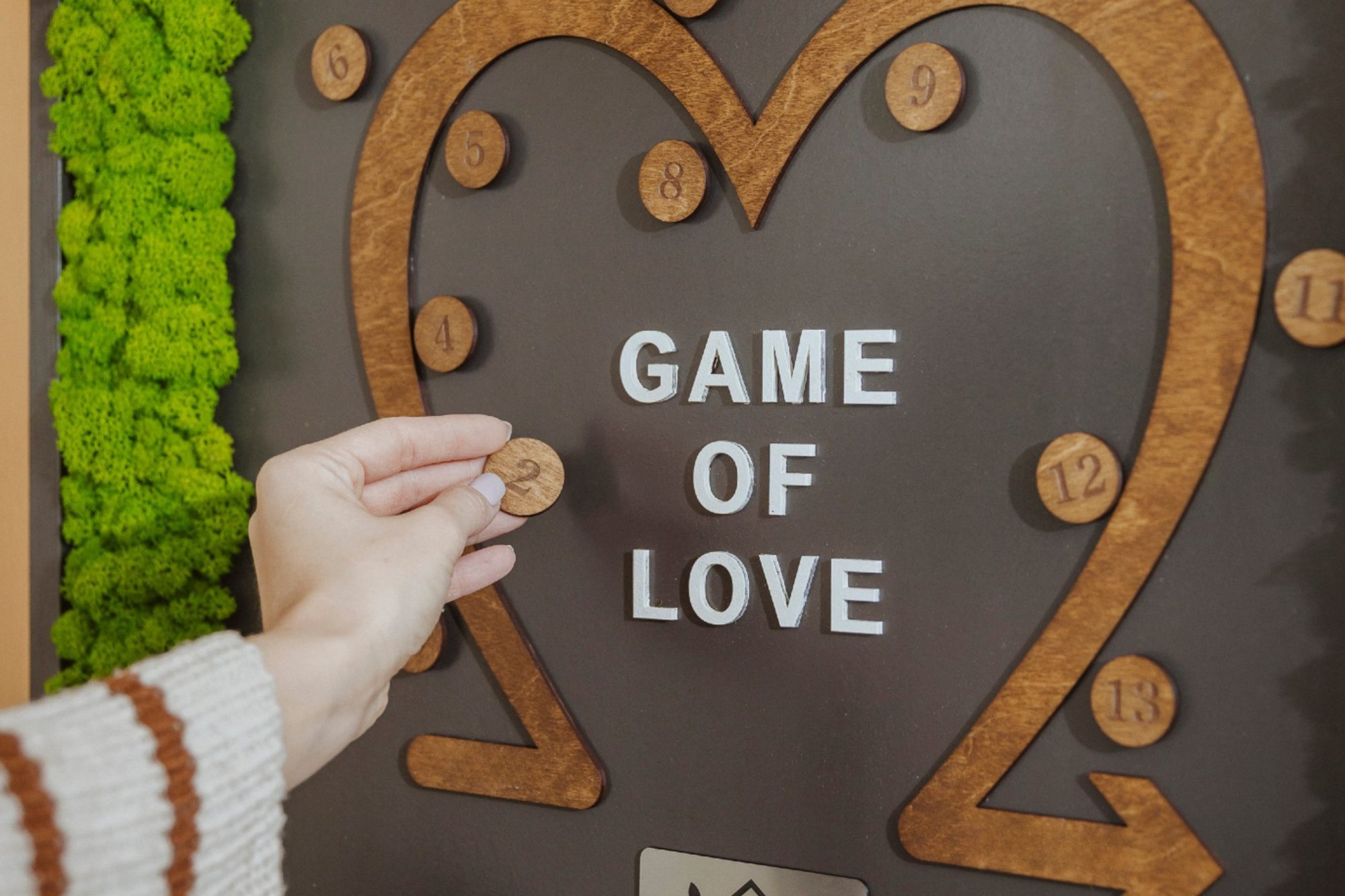 A Game of Love tábla közelről